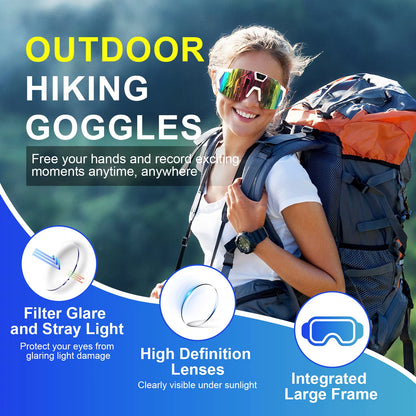 Capture Every Adventure with NEW HD Video Glasses Action Camera Sunglasses - Perfect for Sports, Biking, and Motorcycle Riding!
