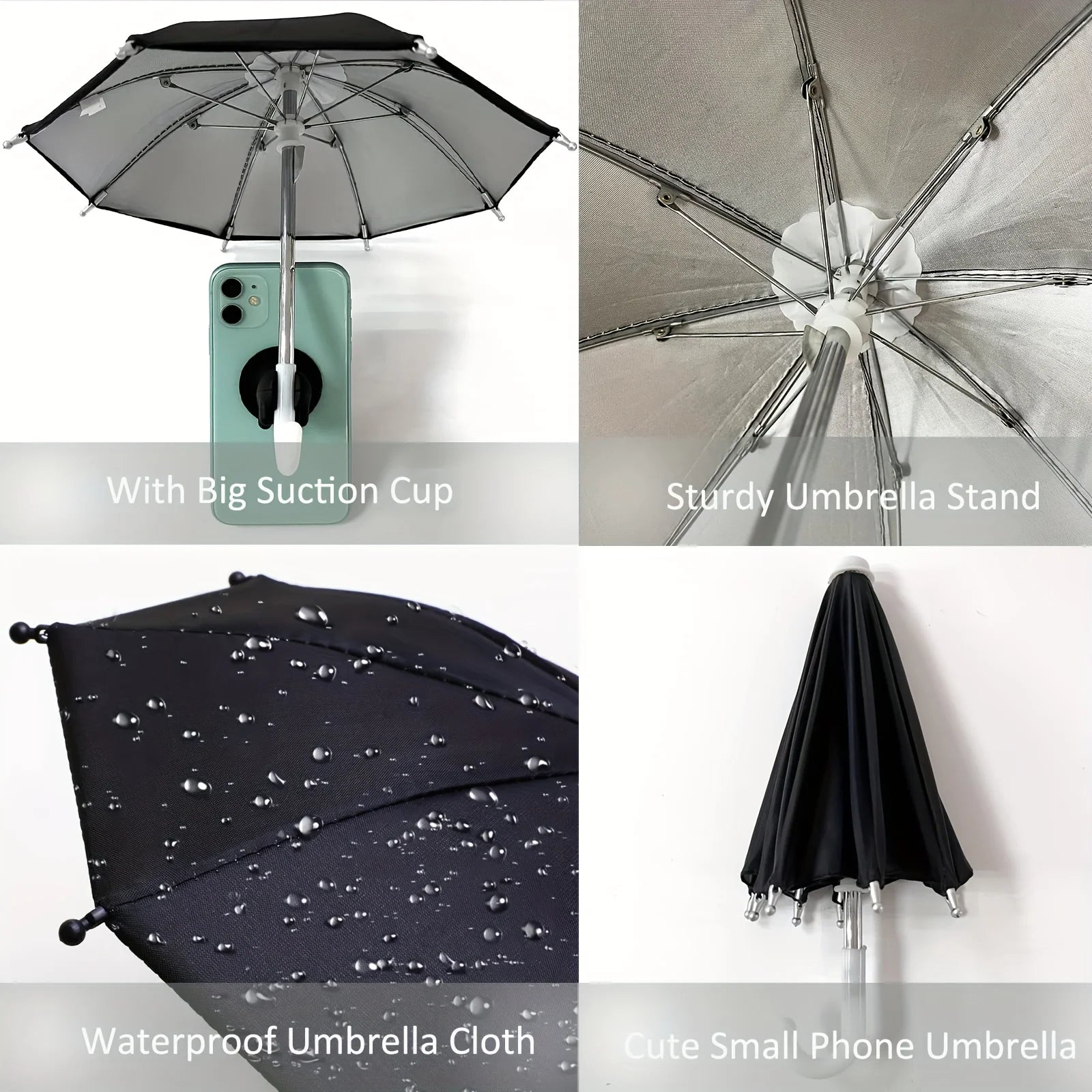 Innovative Mini Umbrella Phone Stand - Your Ultimate Waterproof Companion for Outdoor Adventures!