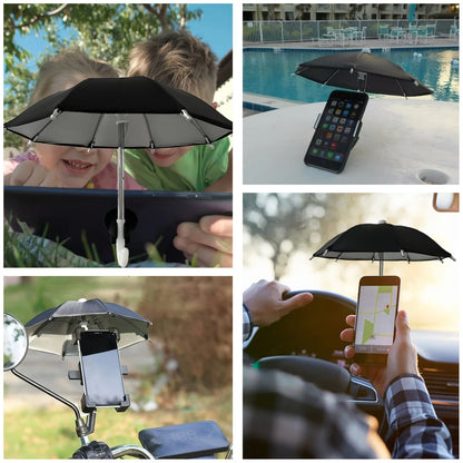 Innovative Mini Umbrella Phone Stand - Your Ultimate Waterproof Companion for Outdoor Adventures!