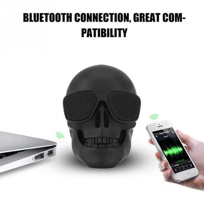 Unleash the Fun with Portable Mini Skull Speakers - Wireless Bluetooth Cartoon Design for 5W HD Stereo Sound