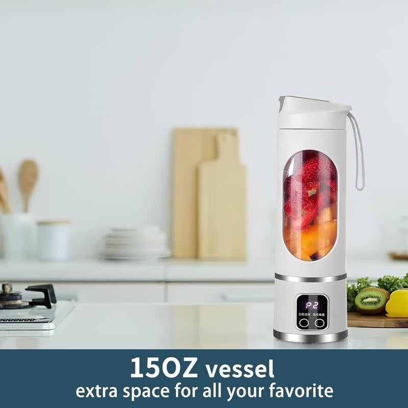 Mini Juicer Blender – 2-In-1 Ice Crusher & Smoothie Maker | Perfect for Liquid Diets, Fresh Juice, Shakes, Baby Food | USB Rechargeable & Easy to Clean | Portable Personal Electric Blender