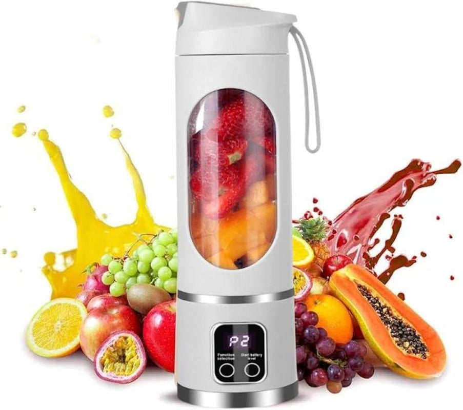 Mini Juicer Blender – 2-In-1 Ice Crusher & Smoothie Maker | Perfect for Liquid Diets, Fresh Juice, Shakes, Baby Food | USB Rechargeable & Easy to Clean | Portable Personal Electric Blender