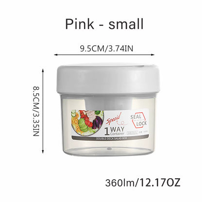 Ultimate Portable Salad & Yogurt Cup: Leak-Proof Bento Box with Fork & Sauce Container for On-the-Go Meals