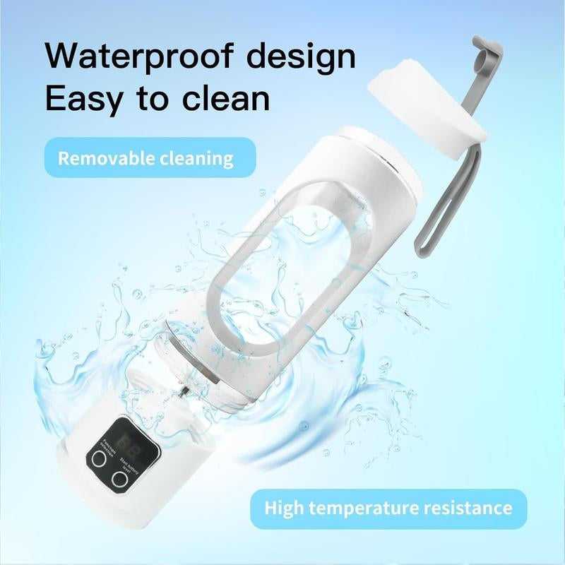 Mini Juicer Blender – 2-In-1 Ice Crusher & Smoothie Maker | Perfect for Liquid Diets, Fresh Juice, Shakes, Baby Food | USB Rechargeable & Easy to Clean | Portable Personal Electric Blender